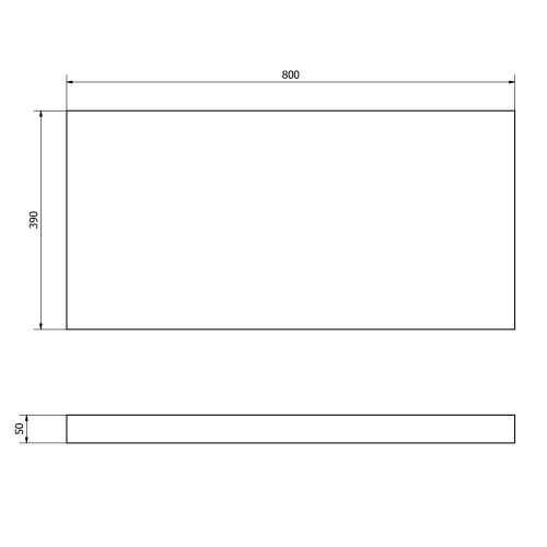 Sapho AVICE deska pod umyvadlo 80x39cm, tl.5cm, dub tmavý AV8811
