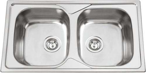Nerezový dřez Sinks OKIO 860 DUO V 0,6mm matný RDOKM86050026V