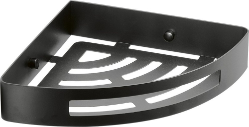 Gedy SMART rohová police do sprchy, 210x45x210mm, černá matná 247914