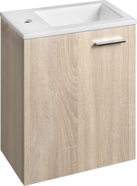 Aqualine ZOJA skříňka s umyvadlem z litého mramoru 40x22 cm, dub platin 51049DP-01