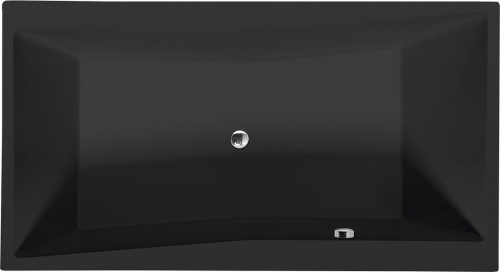 Polysan QUEST obdélníková vana 180x100x49cm, černá mat 78511.21