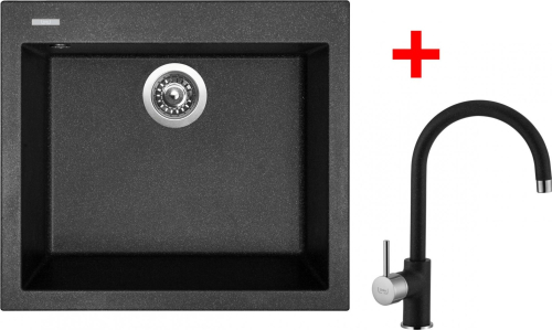 Granitový dřez Sinks CUBE 560 Granblack + Vitalia GR G9530