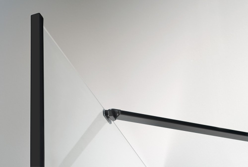 Polysan ZOOM LINE BLACK čtvrtkruhová sprchová zástěna 900x900mm, čiré sklo, levá ZL2615BL