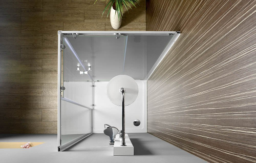 Aqualine ALAIN čtvercová sprchová zástěna 800x800 mm, sklo Brick BTQ800