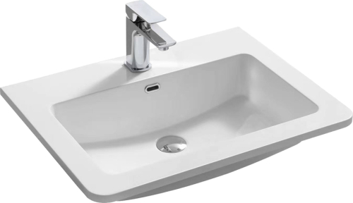Mereo Siena, koupelnová skříňka s umyvadlem z litého mramoru 61 cm, antracit mat CN430M