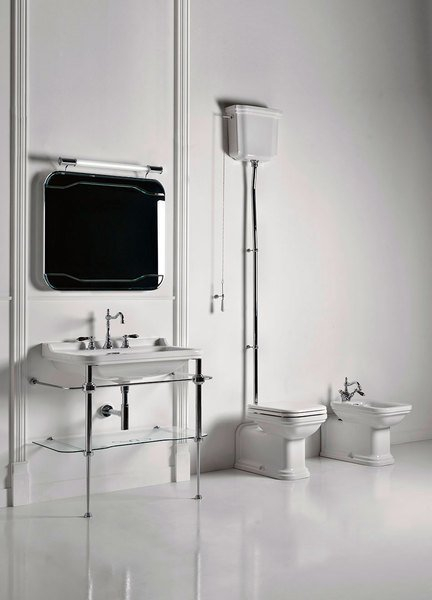 Kerasan WALDORF WC mísa stojící, 37x65cm, spodní/zadní odpad, bílá 411601