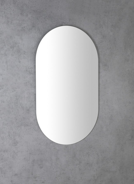 Aqualine Zrcadlo s broušenou hranou oválné 50x85cm, CU free 22504