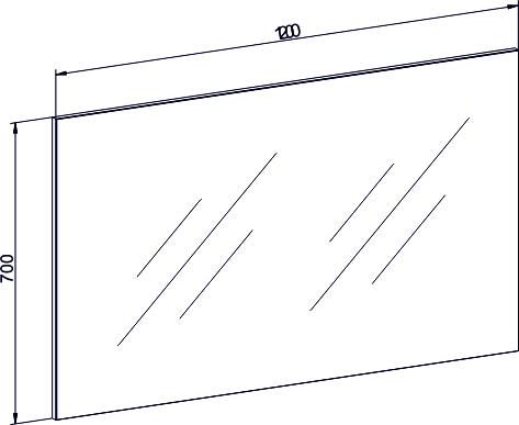 Mereo Zrcadlo 1200x700x20 mm CN691