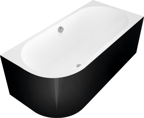 Polysan VIVA R MONOLITH asymetrická vana 170x75x60cm, bílá/černá 78119MB