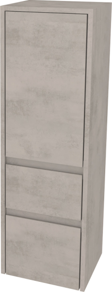 Mereo Opto koupelnová skříňka vysoká 125 cm, levé otevírání, Multidecor, Chromix stříbrný CN995LACST