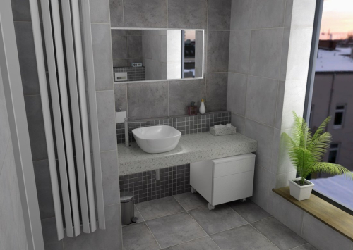 Sapho TAILOR rockstone deska 180x50 cm, provedení límce F TR180F