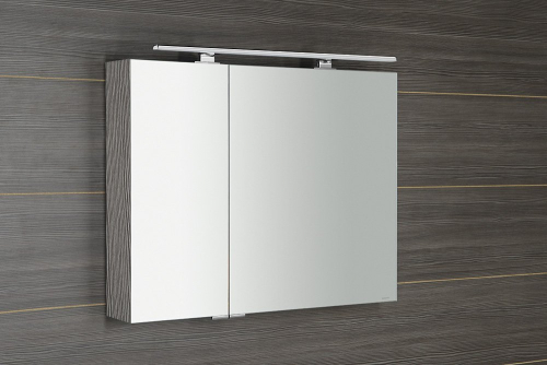 Sapho MIRRÓ galerka s LED osvětlením, 90x70x16cm, dub stříbrný MC090-0011