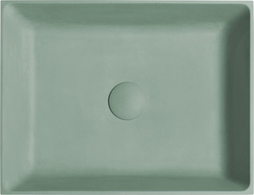 Sapho FORMIGO betonové umyvadlo na desku, 47, 5x36, 5cm, zelená mat FG123