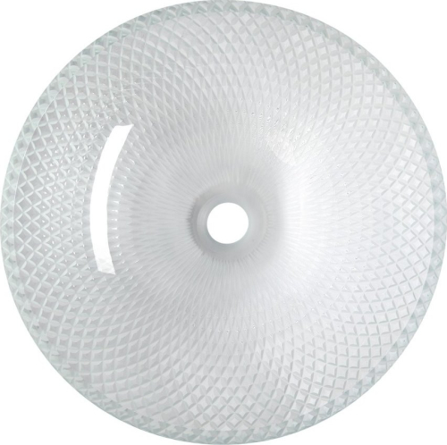 Sapho PUKETA skleněné gravírované umyvadlo na desku Ø 42 cm, čirá TY165