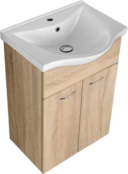 Aqualine KERAMIA FRESH umyvadlová skříňka 51, 1x74x34cm, dub platin 50058