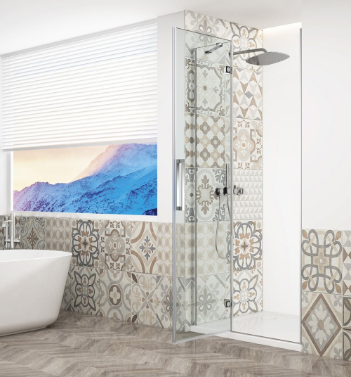 Gelco TRINITY CHROME sprchové dveře do niky 800mm, čiré sklo, levé GT1280CL-CH