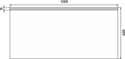 Nimco OBDELNÍKOVÁ - OSTRÉ ROHY LED zrcadlo 1200x600 ZP 8006