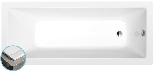 Polysan NOEMI SLIM obdélníková vana 160x70x39cm, bílá 71707S