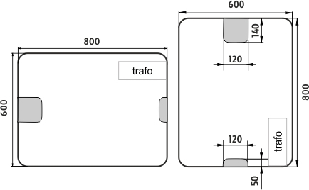 Nimco OBDELNÍKOVÁ - OBLÉ ROHY LED zrcadlo 600x800 ZP 21002
