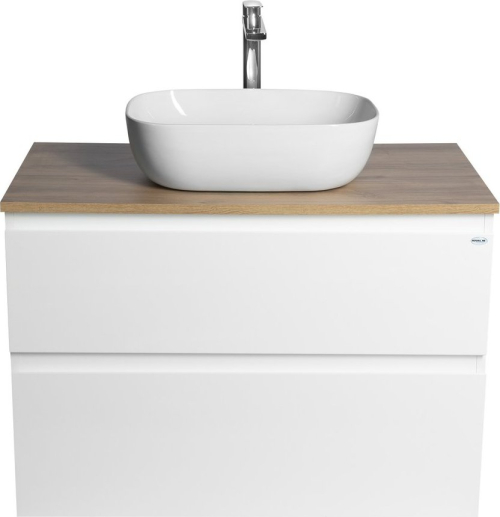 Aqualine ALTAIR skříňka s deskou 87, 5 cm, bílá/dub emporio AI290-02
