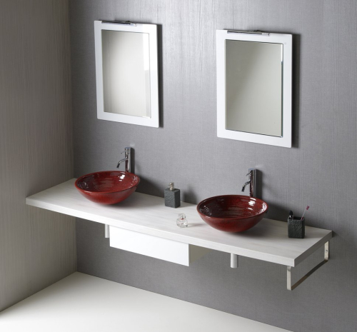 Sapho AVICE deska pod umyvadlo 220x50cm, tl.5cm, dub starobílý AV225
