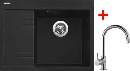 Granitový dřez Sinks RIM 650 P Metalblack + Vitalia G3074