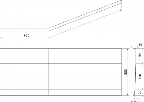 Polysan TIGRA L 150 panel čelní, bílá 72930