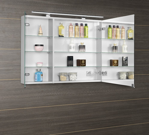 Sapho MIRRÓ galerka s LED osvětlením, 90x70x16cm, bílá MC090-0030