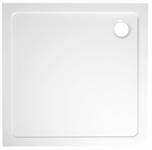 Aqualine TECMI sprchová vanička z litého mramoru, čtverec 90x90cm, bílá PQ009