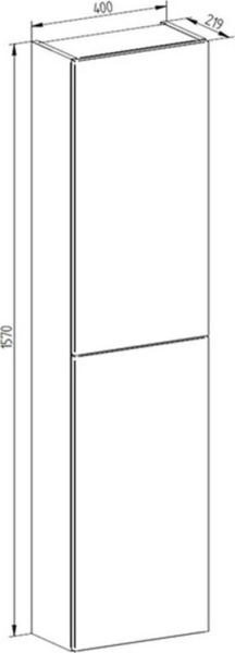 Mereo Aira, koupelnová skříňka 157 cm vysoká, levé otevírání, dub CN724L