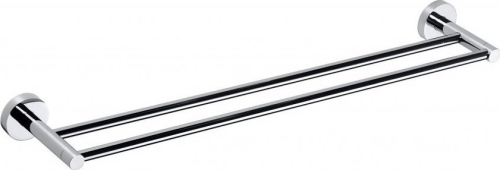 Sapho X-ROUND E dvojitý držák ručníků 600mm, chrom XR423