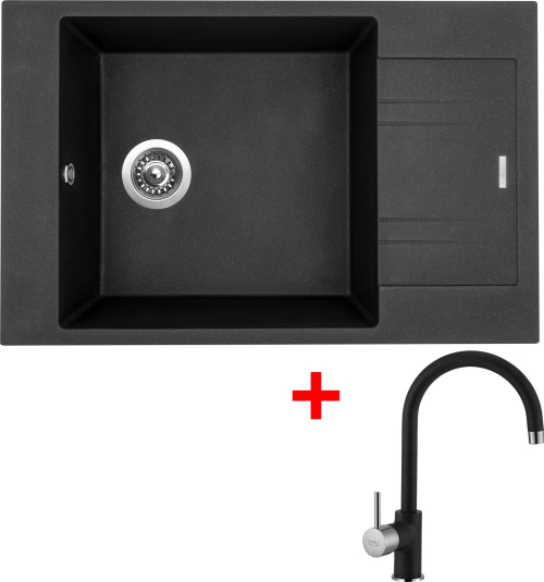 Granitový dřez Sinks VARIO 780 Metalblack + Vitalia GR G6774