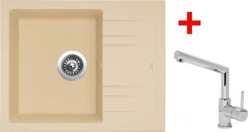 Granitový dřez Sinks LINEA 600 N Sahara+MIX 350P LI60050NMI350P