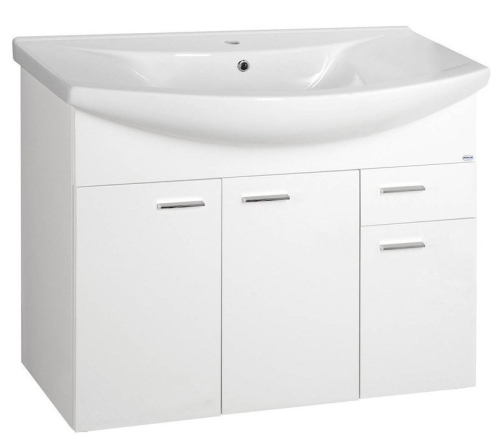 Aqualine ZOJA umyvadlová skříňka 93x74x34cm, bílá 51094A