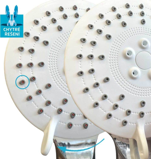 Mereo Termostatická vanová baterie talířovou kulatou sprchou, bílá CB60101TSH