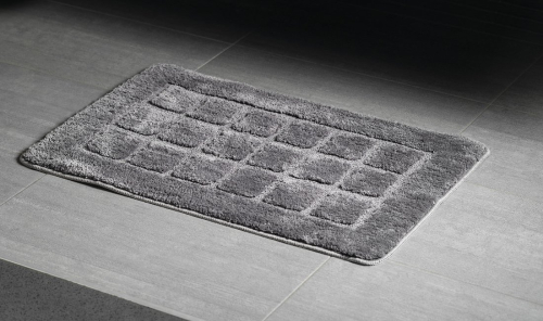 Ridder DELHI Koupelnová předložka 50x80cm s protiskluzem, 100% polyester, tmavě šedá 1712300