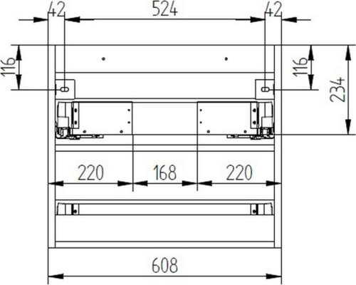 Mereo Aira, koupelnová skříňka 61 cm, Multidecor, Ořech Pacifik tabákový CN790SOPT2
