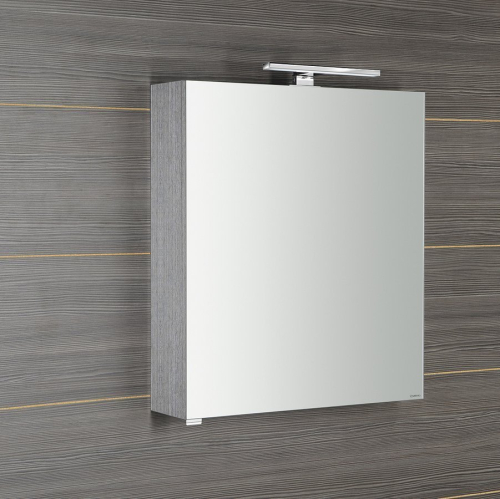 Sapho RIWA galerka s LED osvětlením, 60x70x17cm, dub stříbrný RIW060-0011