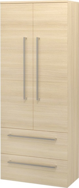 Mereo Bino, koupelnová skříňka vysoká, dvojitá 163 cm, dub Sand Barbera CN639