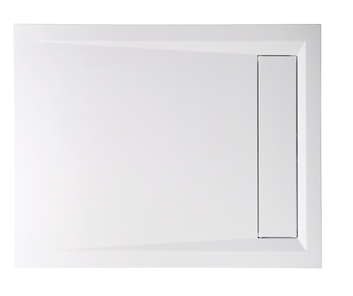 Polysan VARESA sprchová vanička z litého mramoru se záklopem, obdélník 100x80cm, bílá 71605