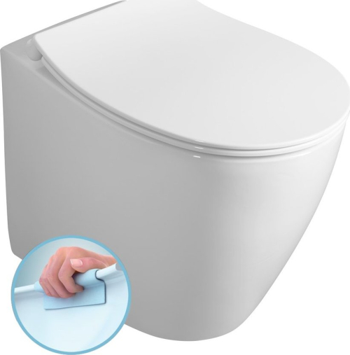 Isvea SENTIMENTI WC mísa stojící, Rimless, 36x52 cm, spodní/zadní odpad, bílá 10SM10004SV