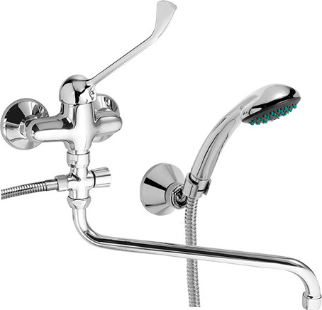 Novaservis Paneláková baterie 100 mm lékařská páka Metalia 55 chrom 55075L,0