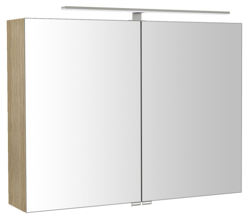 Sapho RIWA galerka s LED osvětlením, 81x70x17cm, jilm bardini RIW080-0013