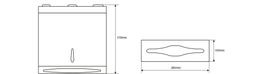 Sapho Zásobník na papírové ručníky 285x370x105mm, nerez lesk XP048