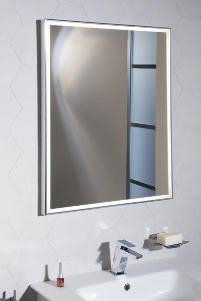 Sapho LUMINAR zrcadlo s LED osvětlením v rámu 60x80cm, chrom NL557