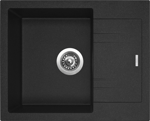 Granitový dřez Sinks LINEA 600 Granblack + Elka černá matná G1930