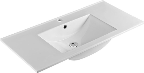 Mereo Mereo Mailo, koupelnová skříňka s keramickým umyvadlem 101 cm, dub Riviera, chrom madlo CN527