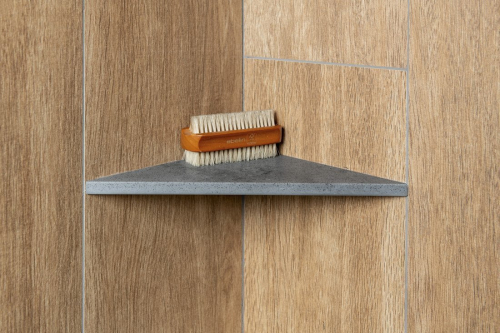 Sapho ABELINE rohová police rockstone 250x250mm, concrete AE250-4033