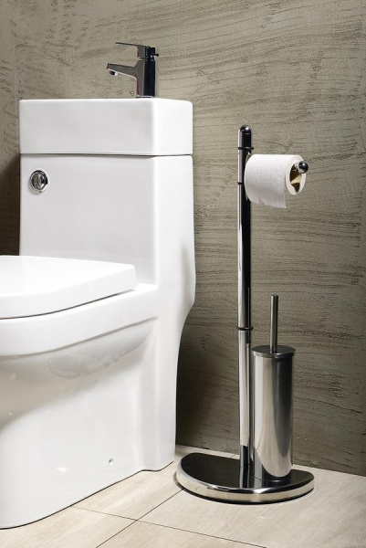Gedy HIBISCUS stojan s držákem na toaletní papír a WC štětkou, chrom HI32