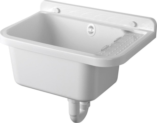 Aqualine Závěsná výlevka s odkládací plochou 50x34cm, plast, bílá PI5050
